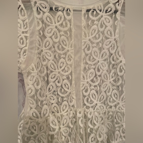 Kimchi Blue Vintage Inspired Lace Knit Top, White Size M Urban Outfitters - Picture 5 of 6